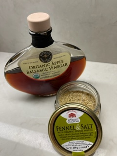 Apple Balsamic Vinegar and Fennel Salt for Seasoning